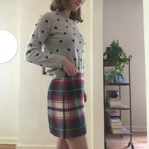 J. Crew Wool Plaid Mini Skirt